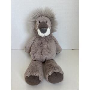 Mary Meyer Lion Plush Floppy Brown Gray Lovey Soft Beanie Toy 15" Stuffed Animal